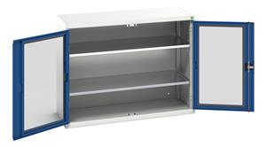 Verso 1300W x 550D x 1000H Window Cupboard 2 Shelves Verso Glazed Clear View Storage Cupboards for Tools with Shelves 33/16926662.11 Verso 1300W x 550D x 1000H Win Cupd 2S.jpg